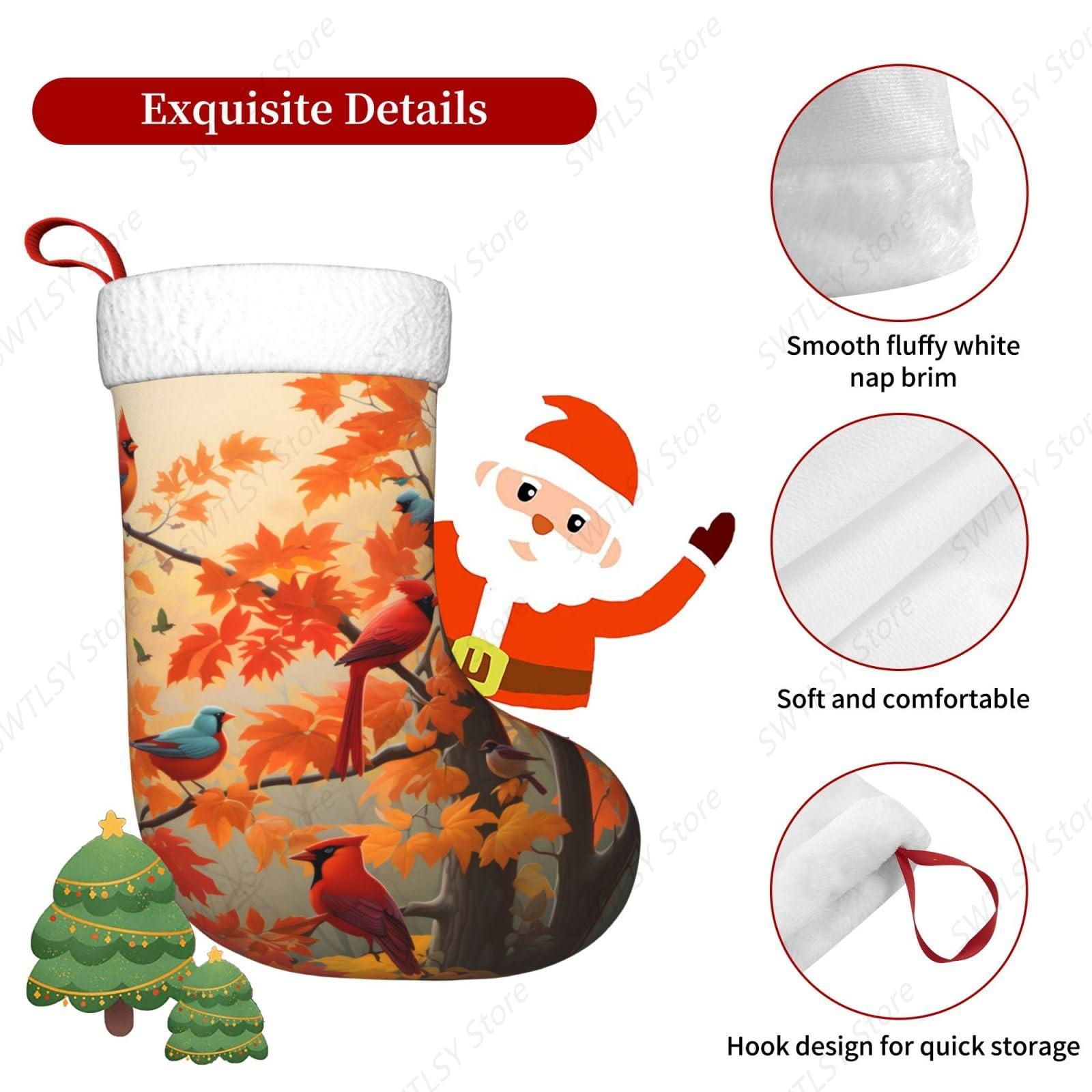 Herbstliche Kardinalvögel und  – Christmas Stocking Hanging Bewertung und Preis
